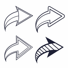 Wall Mural - four stylized arrows are arranged in a grid, each with unique designs and patterns