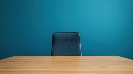 Poster - Empty chair in the meeting room suggesting a quiet and minimalist work environment