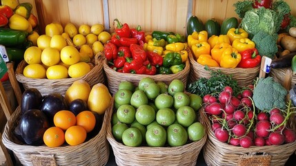 Poster - A colorful display of wholesome foods, including fruits, vegetables, and whole grains, illustrating the benefits of nutritious eating for physical and mental well-being