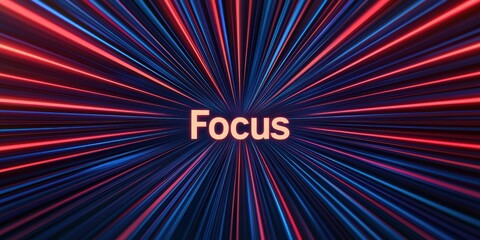 Poster - A vibrant visual effect with dynamic lines radiating from the center, emphasizing the word 