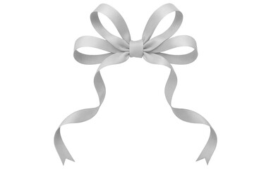 Wall Mural - white bow on transparent background