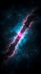 Wall Mural - Cosmic Nebula Illustration: Stellar Dust and Light