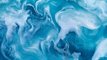 Poster - The surface of water that flows around until it creates bubbles.