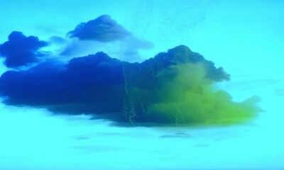 Wall Mural - background of blue clouds over the sky