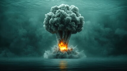 nuclear bomb exploding in the ocean