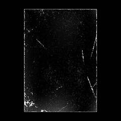 Aufkleber - Scratched old grunge paper with marks and dust effect. Vector isolated realistic retro album or vintage cd, vertical rectangle. Border stamp, overlay texture with copy space, cover for product
