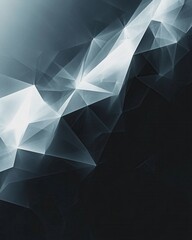 Poster - Abstract Dark Blue and White Geometric Pattern Background Design
