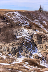 Wall Mural - A mountain with snow on it