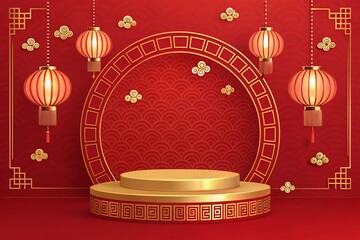 Wall Mural - christmas background with ball greeting card. 3d golden snake, numbers 2025 and gold rain of Feng shui good luck coins on red background. Translation Happy New Year