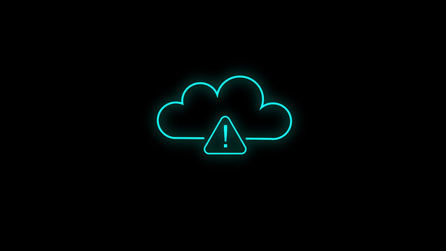 Simple computer cloud line icon. Stroke pictogram. illustration isolated on a white background.