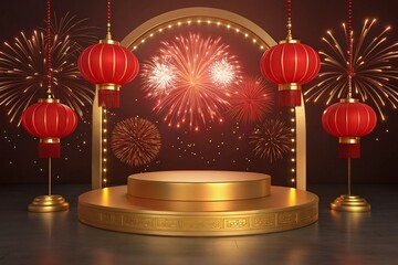 Wall Mural - new year background with candles greeting card. 3d golden snake, numbers 2025 and gold rain of Feng shui good luck coins on red background. Translation Happy New Year