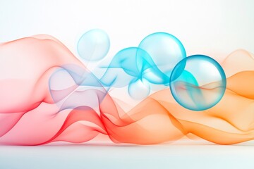Poster - A minimalist geometric illustration of a bubble about to burst, with clean lines and subtle gradients representing tension and fragility