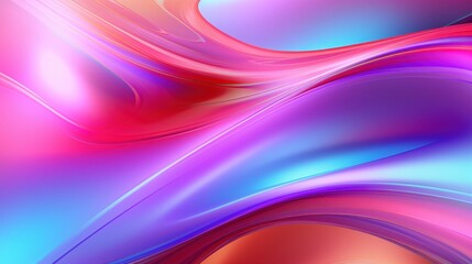 Poster - Colorful Swirls of Metallic and Intricate Patterns Intertwine in a Luminous Abstract Art Display on a Vibrant Background