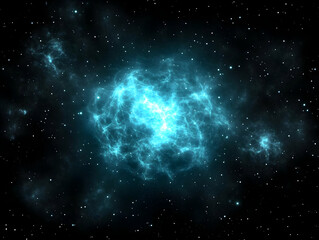 Wall Mural - cosmic nebula abstract background illustration
