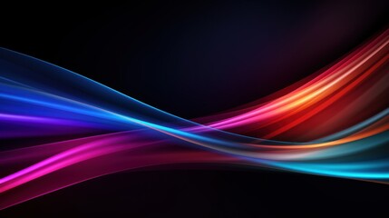 Poster - Vibrant Colorful Abstract Light Streaks in a Dark Background Creating a Dynamic and Modern Visual Experience for Designs and Artworks