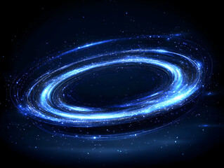 Wall Mural - Abstract Blue Galaxy Illustration