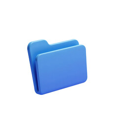 Aufkleber - 3d render of a light blue folder