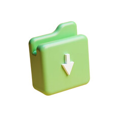 Aufkleber - 3d pastel green folder with arrow