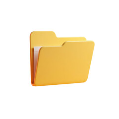 Aufkleber - yellow 3d render of a digital folder