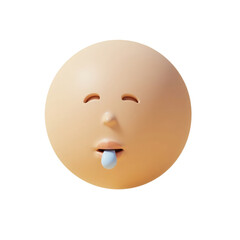 Poster - playful spherical face 3d rendering