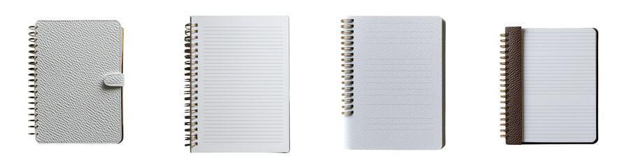 Poster - Isolated transparent PNG image of an open notebook with blank pages