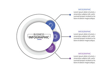 Wall Mural - business infographics. infographics with 3 steps or options