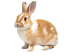 adorable spotted rabbit: a charming pet portrait , isolated on white background png