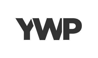 Poster - YWP logo design template with strong and modern bold text. Initial based vector logotype featuring simple and minimal typography. Trendy company identity.