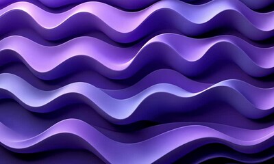 Poster - Elegant Animation of Abstract Purple Waves Flowing in Vertical Loop with Deep Plum and Lavender Gradient