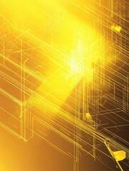 Aufkleber - abstract yellow hi-tech background. vector design eps 10