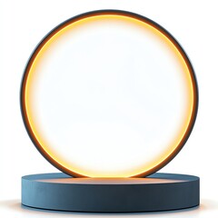 Poster - Minimalistic circular display for showcasing products or artistic presentations.
