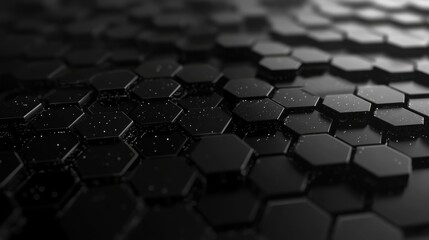 Poster - Digital technology background. Abstract hexagons background with lines and dots. Design for science, medicine or technology