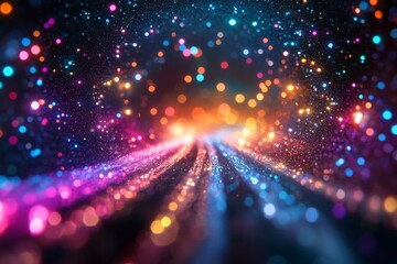 Wall Mural - cosmic nebula with vivid colors showcases the beauty of deep space and stellar formation