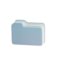 Aufkleber - pastel blue folder on pink background
