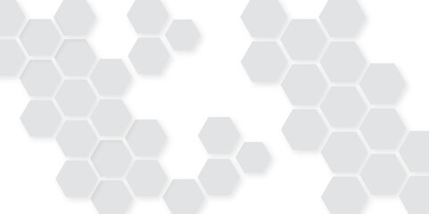 Fototapete - Vector futuristic hexagonal digital hexagon geometric abstract background.