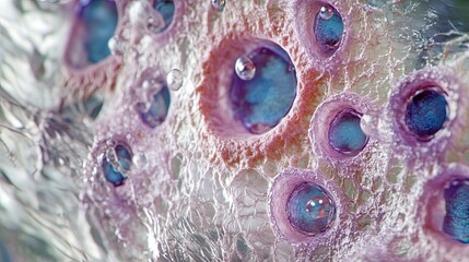 Poster - Abstract Cellular Structure With Bubbles And Cavities