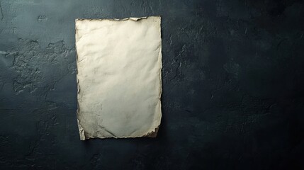 Aufkleber - Blank textured paper on dark background with ample space for text or design elements in a creative setting. Generative AI