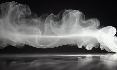 Wall Mural - a swirling cloud of smoke against a dark background, creating a dynamic and ethereal effect, suitabl