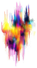 Fototapete - PNG Glitch computer screen error graphics abstract art.