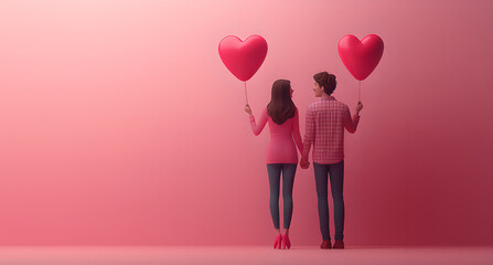 Wall Mural - Happy Valentine's Day Background