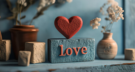 Wall Mural - happy valentines day