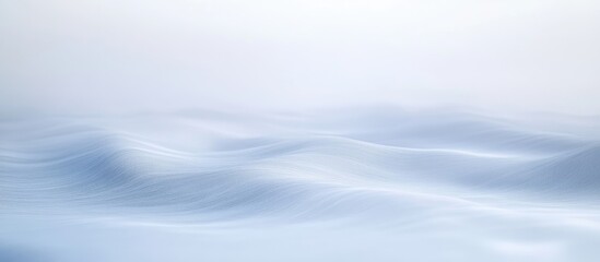 Poster - Abstract ocean waves with soft blue tones and misty background, ideal for minimalistic designs and Copy Space for text placement.