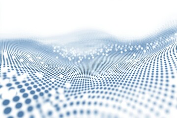 Poster - A modern illustration showcasing a blue matrix of random binary code numbers set against a white background, featuring a designated text space in the center. It conveys concepts of technology,
