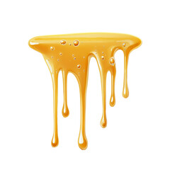 Poster - A digitally rendered image depicts golden honey dripping downwards against a black background showcasing its texture and viscosity.