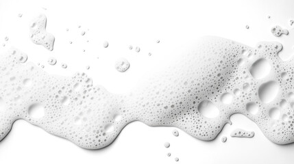 bubbly foam texture on transparent background