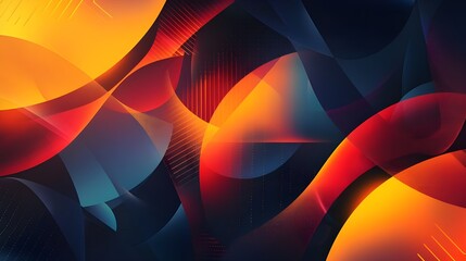 Poster - Abstract background wallpaper design orange blue red gradient modern art illustration wave