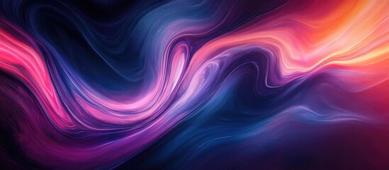 Aufkleber - Abstract colorful wave background with smooth flowing lines and gradients in shades of pink, purple, and blue Copy Space