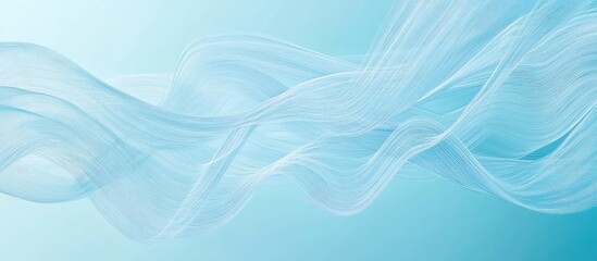 Aufkleber - Abstract blue wave background with soft flowing lines and copy space for text. Suitable for various design purposes.