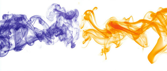 Poster - Dynamic smoke trails intertwining to form artistic patterns in vibrant colors