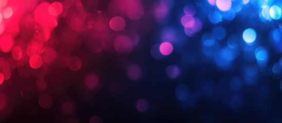 Aufkleber - Abstract bokeh lights in red and blue gradient with soft focus effect and copy space for text placement